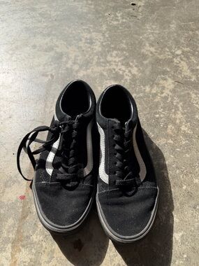 Vans Black Sneakers with White Side Stripe
